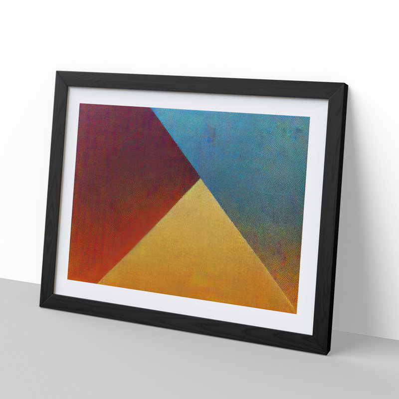 Halftone Vol.1 Abstract - Single Picture Frame Painting, Black, 46cm H x 64cm W x 2cm D