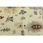 Tapis floral en laine 9 pi x 11 pi 8 po Colorfast
