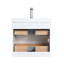 Meuble-lavabo mural 24 po avec lavabo - Armoire murale en bois avec plateau en acrylique, tiroirs à fermeture en douceur et meuble-lavabo simple moderne-341379526