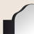 Osterhus 18''x29" Scalloped Black Surface and Recessed Mounted Medicine Cabinet, Matt Black Mirrored Bathroom Cabinet with 2 Adjustable Shelves