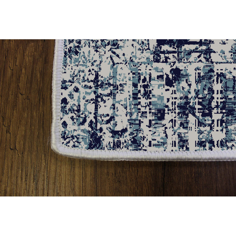 Tapis 100% polyester de qualité supérieure, imprimé en 3D, 4 po x 6 pi, hauteur de poils de 0,04 po | Antibactérien, points antidérapants en PVC, lavable à la machine | Idéal pour le salon, la chambre à coucher et la salle de jeux, design élégant et durable