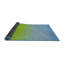 Tapis bleu/vert à motifs-15419288