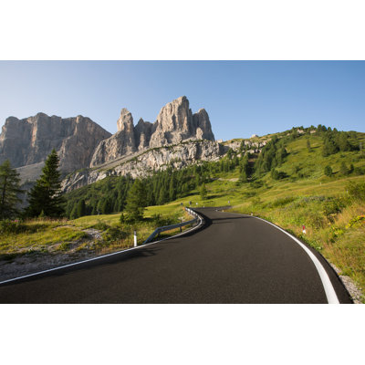 Asphalt Road, Dolomites by Kesu01 - Wrapped Canvas Print