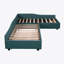 Upholstered Double Daybed with Trundle and Drawer-1263389080