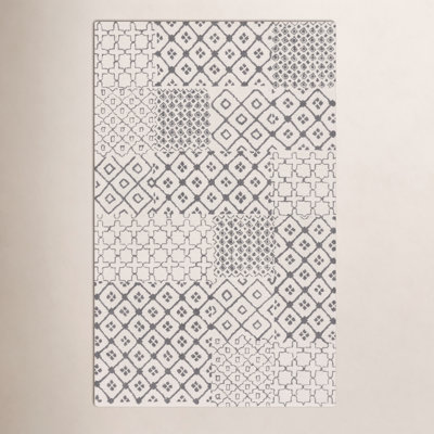 Hand-Tufted Geometric Wool Cotton Rug