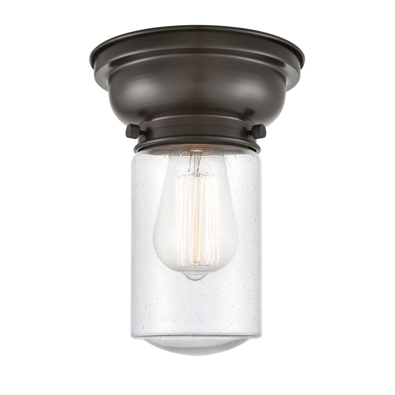 Plafonnier encastré 1 lumière 6,25 po Saroyan, Bronze huilé, Grainé, Ampoule non incluse
