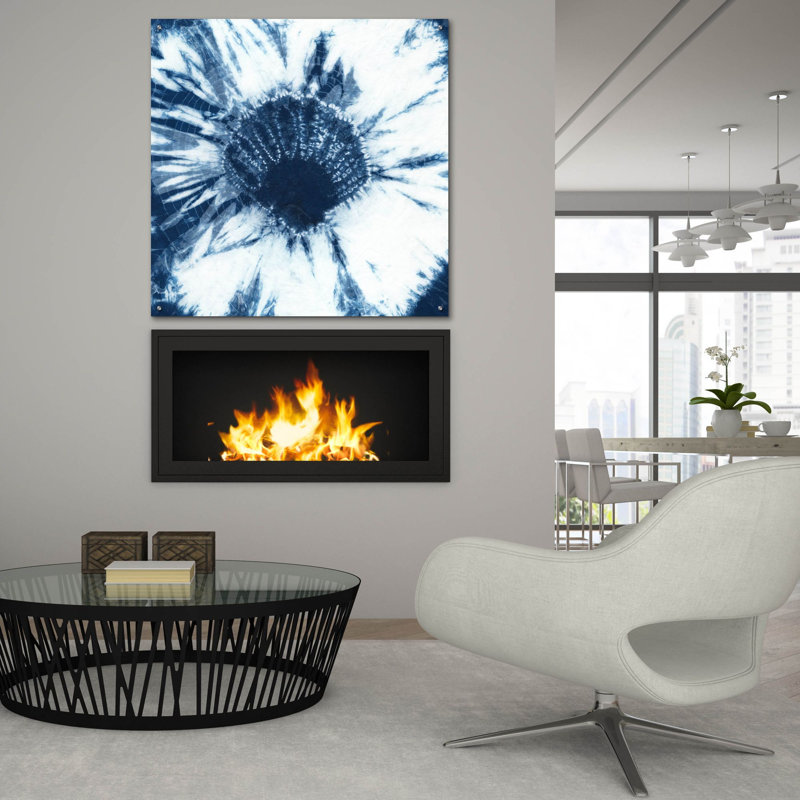 «Shibori Shells 1» par Chariklia Zarris, art mural en verre acrylique, H 36 po x l 36 po