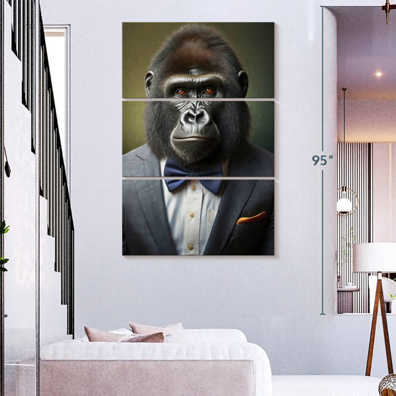 Brampt A Gorilla Portrait, 74" H x 48" W