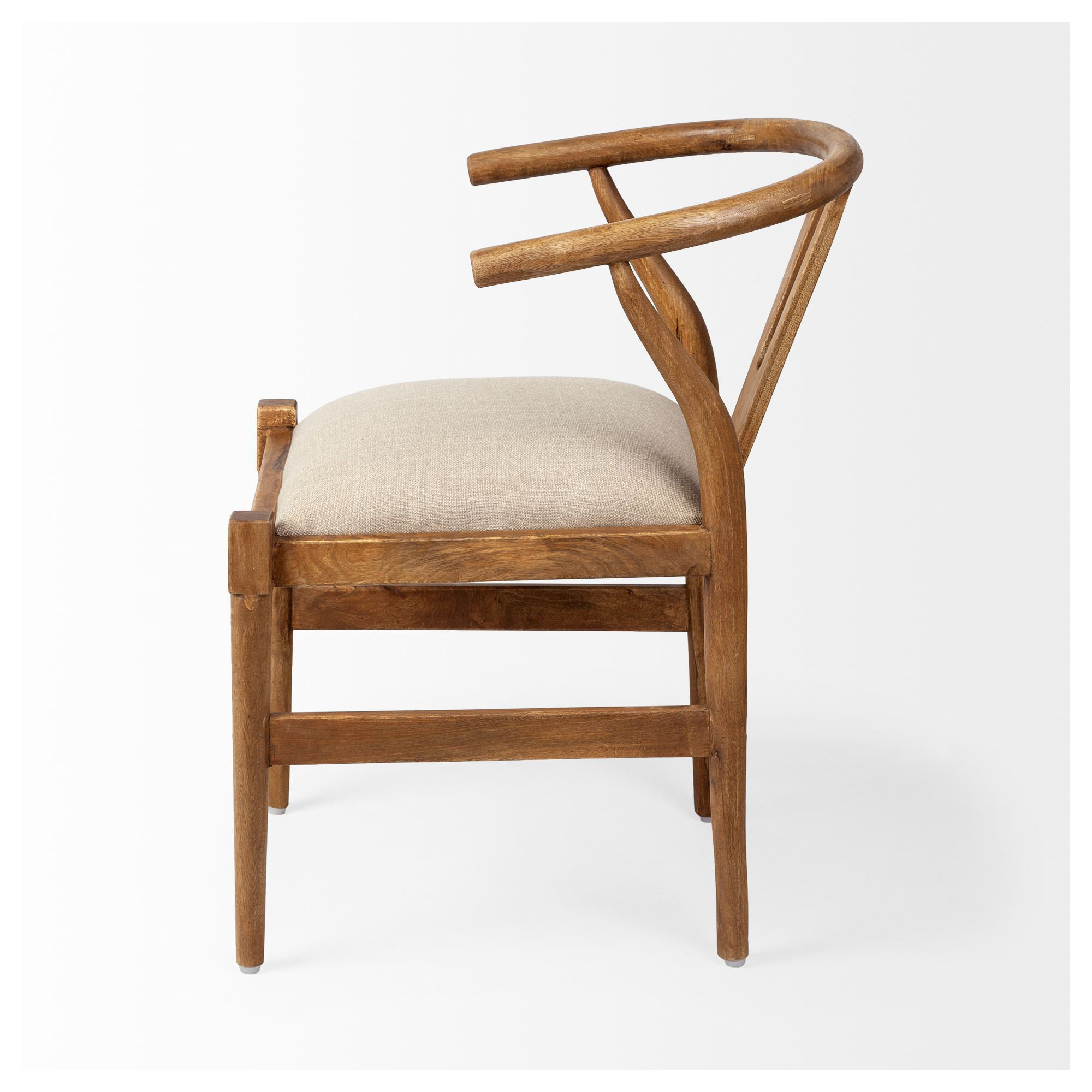 Farringdon Cotton Side Chair in Brown, Light Brown, Natural