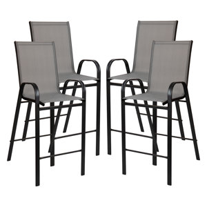 Artu Outdoor Barstools with Flex Comfort Material and Metal Frame