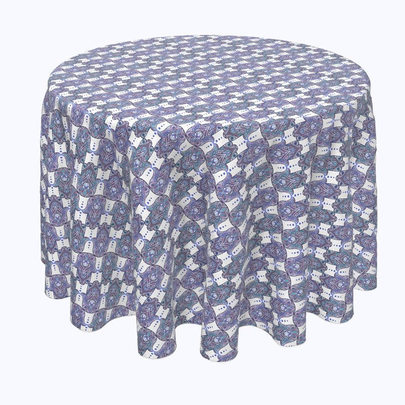 Faywood Geometric Round Tablecloth, 70" x 70"