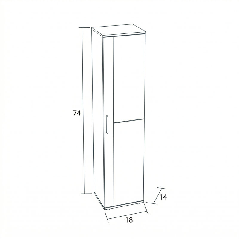 Armoire de rangement à chaussures à 10 tablettes avec porte en miroir Aurelia