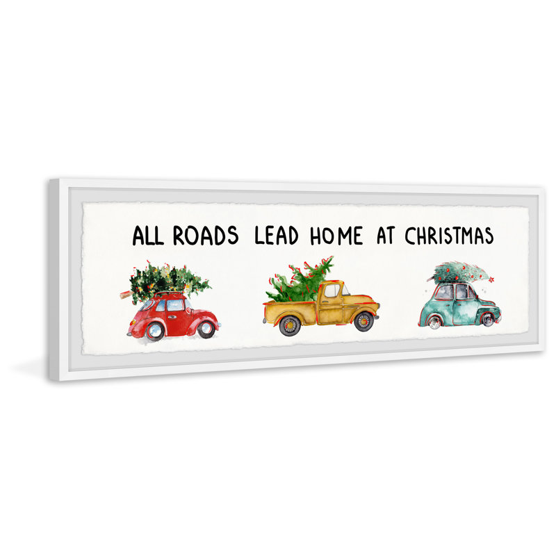 Home For Christmas - Single Picture Frame Panoramic Print, 25cm H x 76cm W x 3.81cm D