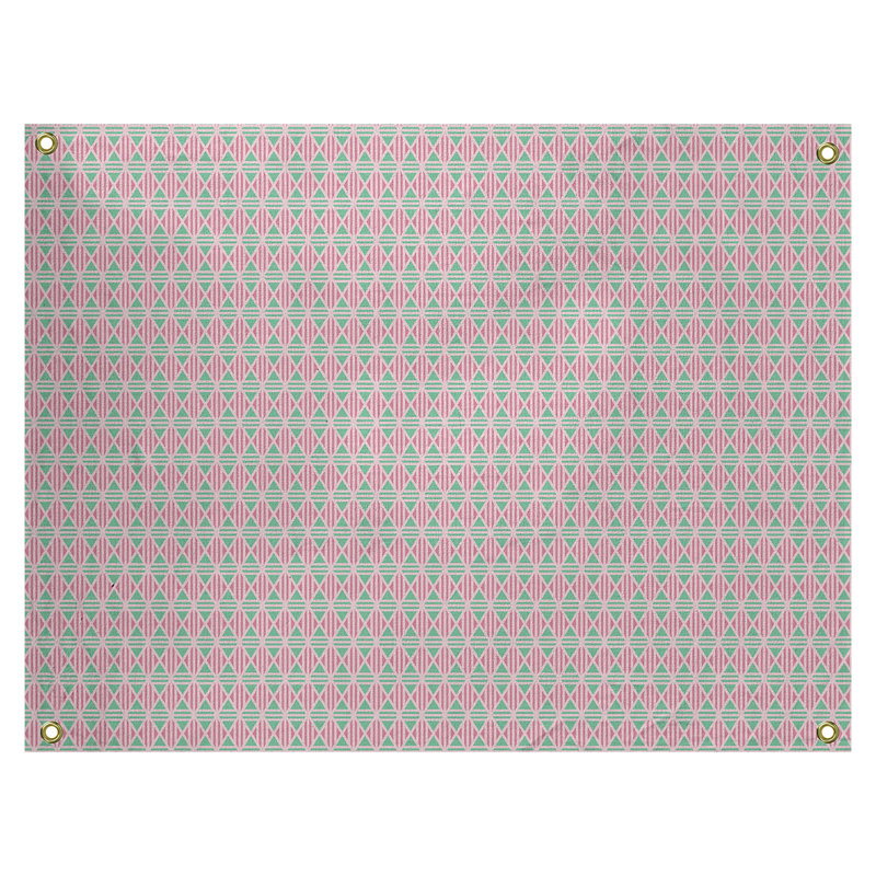 Tapisserie «Avicia Lined Diamonds» par Katelyn Elizabeth, H 27,5 po x l 37,5 po, Intérieur / extérieur