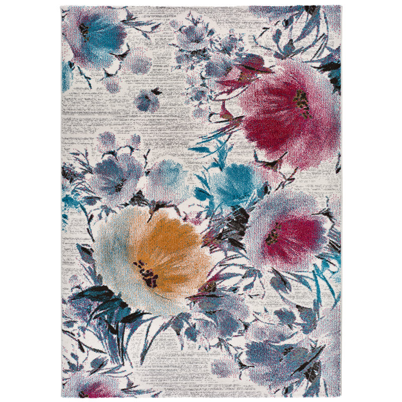 Quane Floral Area Rug, Rectangle 160 x 230cm