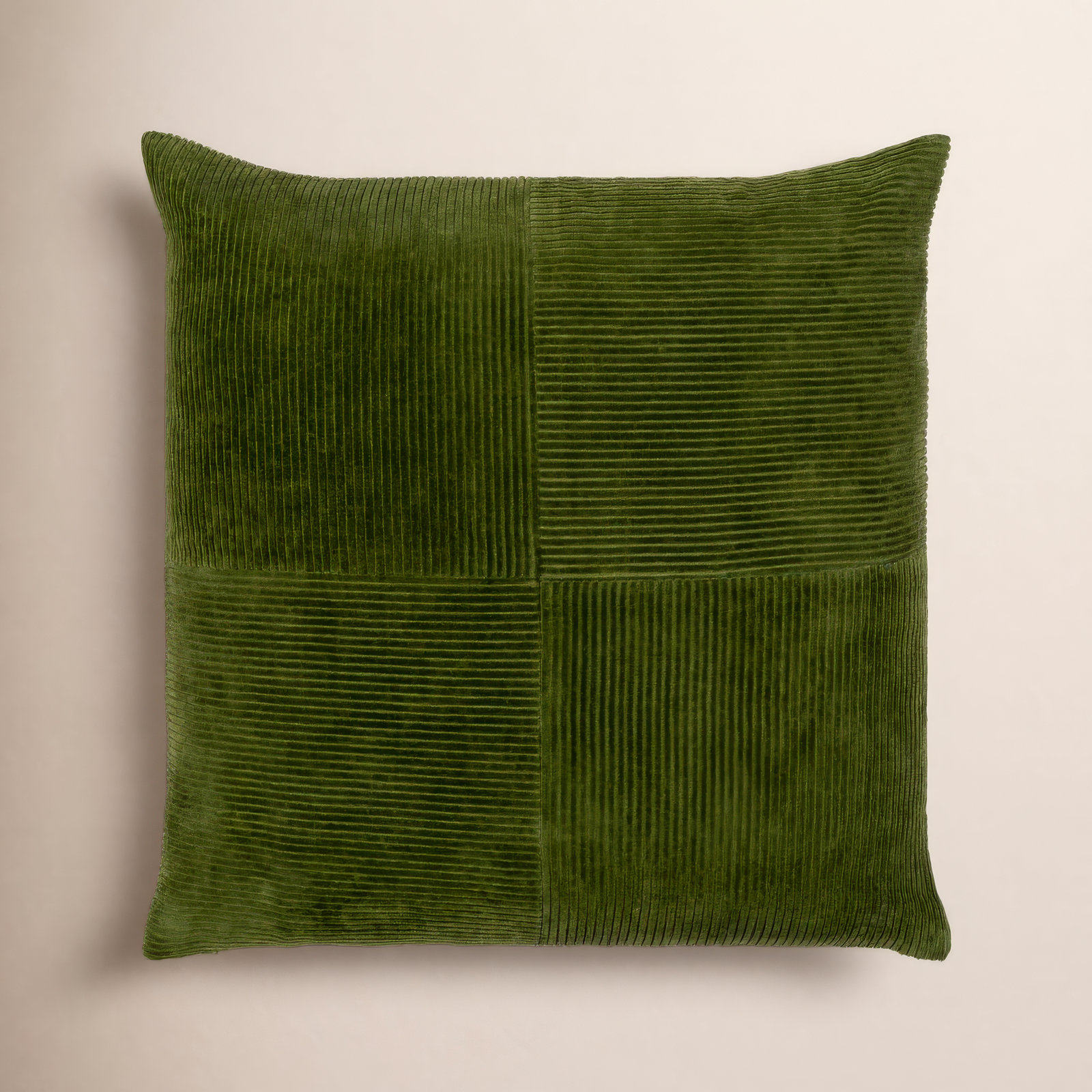 Selma Cotton Pillow Cover, 20" x 20", Olive