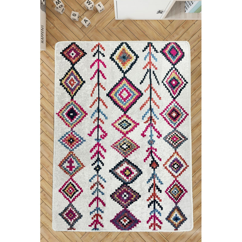 Non-Slip Hall Carpet, 100% Polyester, 47.2 x 59.1 inches | Antibacterial, Machine Washable, 0.4-inch Pile Height | Durable Dot Underside, Perfect for High-Traffic Areas, Easy to Maintain, Stylish Design