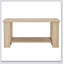 Table basse rectangulaire avec plateau en verre et tablette