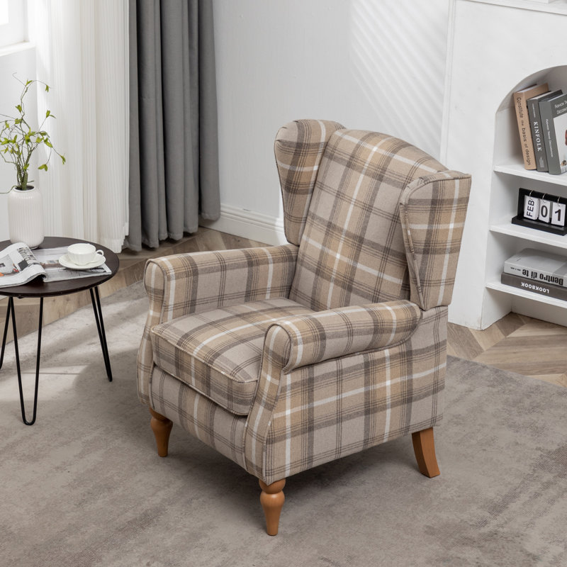 Ponshewaing Upholstered Armchair, Natural