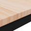Solid Wood Top Metal Base Dining Table-575171712-575171715-575171717