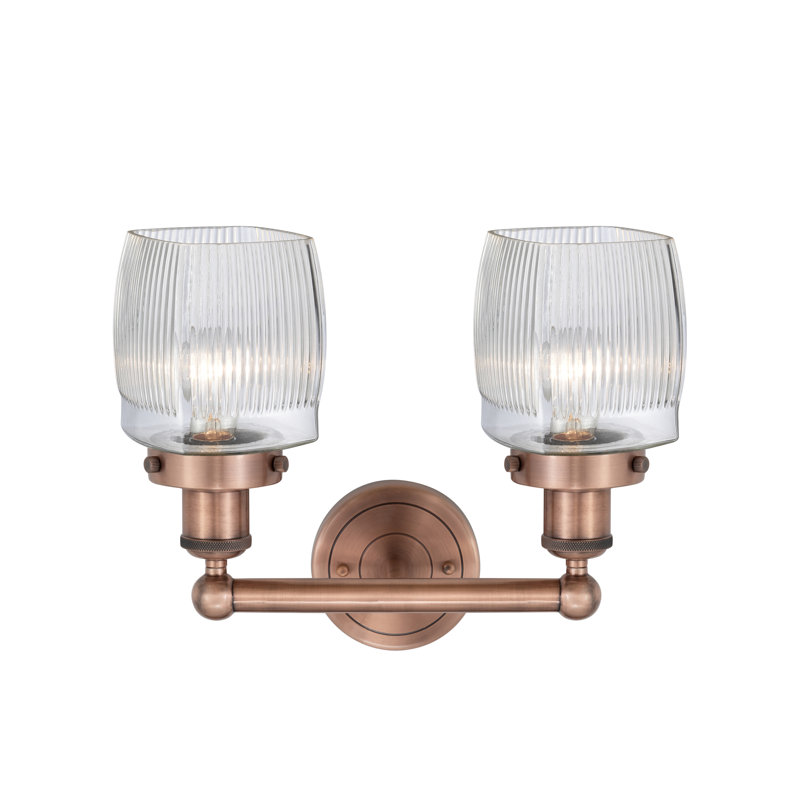 2 - Light Dimmable Vanity Light, Antique Copper