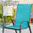 Patio Dining Set For 6, Outdoor Table And Chairs With 1.69″ Umbrella Hole, All Weather Patio Furniture Set, 30"X 55" Table And Stackable PVC-coated polyester Chair, For Lawn, Deck (Umbrella Not Included) (Gray Table and Sky Blue chairs)-1886006091-1896789701