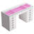 Makeup Vanity HD Glass Top Built-in LED Light Strips Large 13 Drawers Diamond Handles USB and Type-C-1440487925