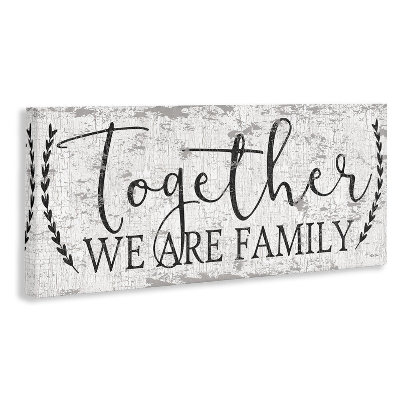 «Country Distress Together We Are a Family» par Dee Dee - impression d'art textuel, H 20 po x l 48 po