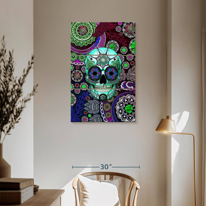 Crâne de sucre Kerner Sombrero nuit, H 57 po x l 36 po