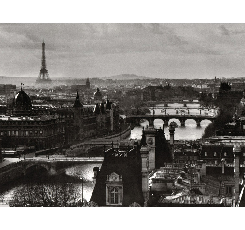 La seine et la ville de Paris, H 36 po x l 48 po