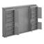 Lit escamotable avec armoires de rangement coulissantes doubles-1802928663