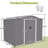 8X6 FT Outdoor Tool Storage Shed With Metal Foundation & Lockable Doors,  All Weather Metal Sheds-118091600-118091598