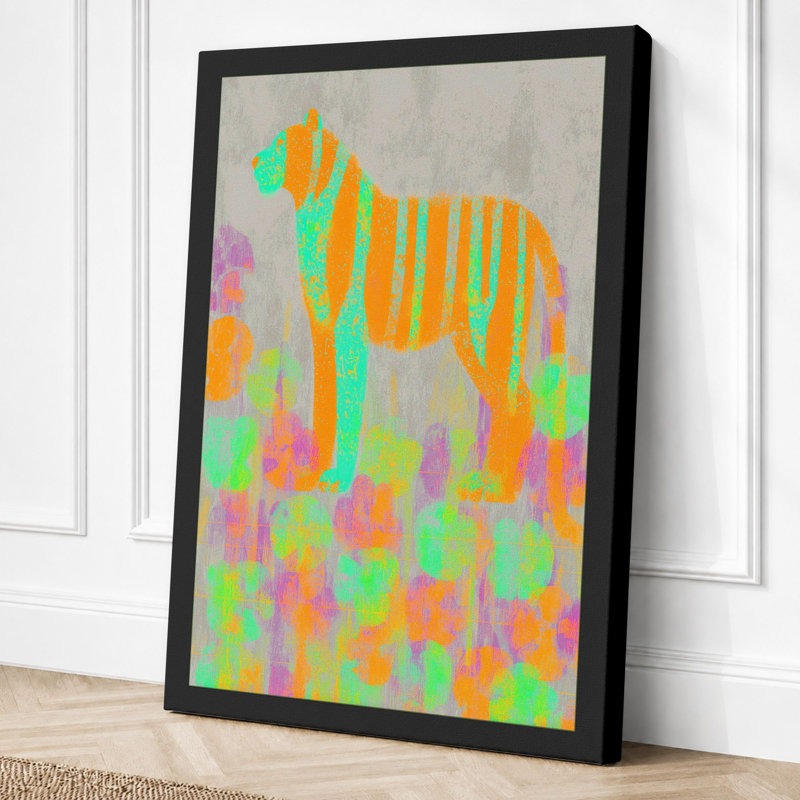 Striped Geometry Geometric - Print, 30x20 - 76.2 x 50.8 cm, Black Border