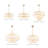Aasim 24" 5-Light Dimmable Tiered Drum Chandelier-390782524