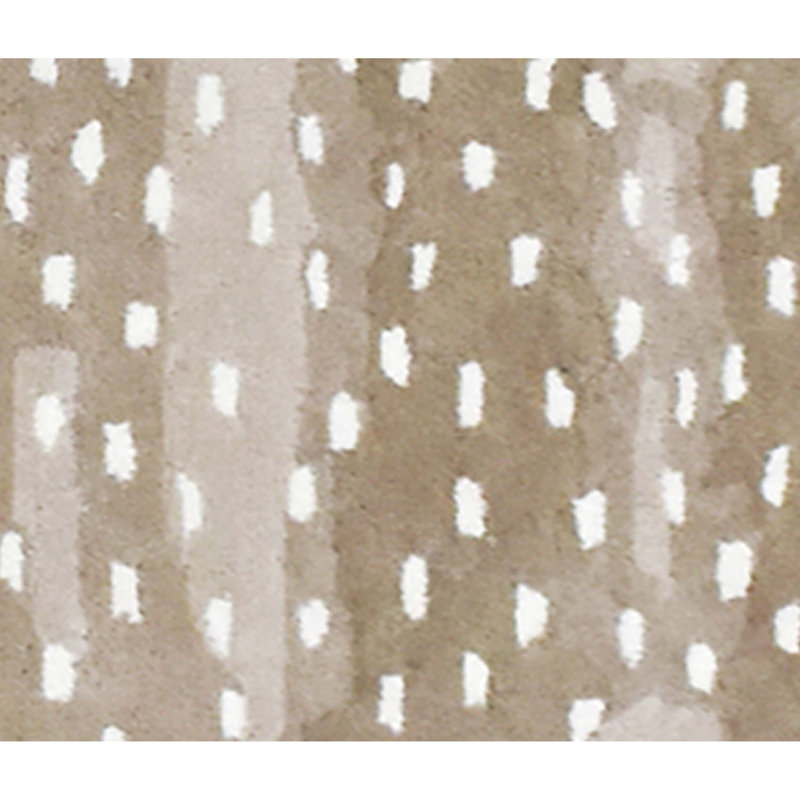 Hand Knotted Wool Striped Area Rug in Beige/Brown, Rectangle 8' x 10'