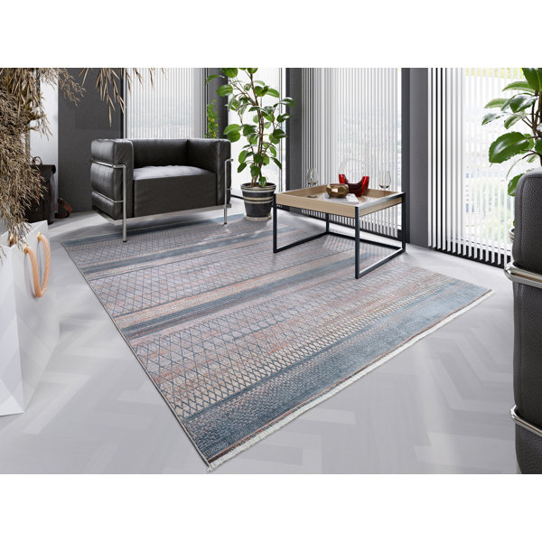 Ford Rug Cream Gracie Oaks Kempsford Blue/Cream Rug | Wayfair.co.uk