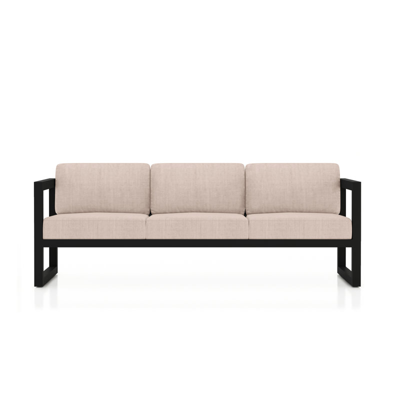 Avion 2 Piece Sofa Set, Canvas Charcoal Sunbrella® Canvas, Black