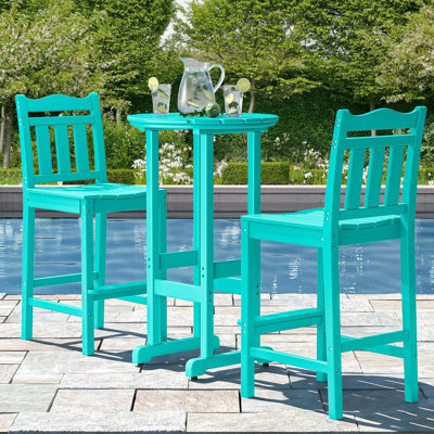 Outdoor 44" Bar Chair, Adirondack Bar Stools Set Of 2