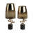 Brayden Studio® Destinee Hurrican Glass With Stone Base, Gold-952009978