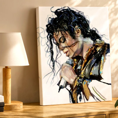 Chanteur, portrait, reproduction de musique, performance musicale sur toile, art moderne abstrait pour salon, bureau, couloir, galerie, décoration murale