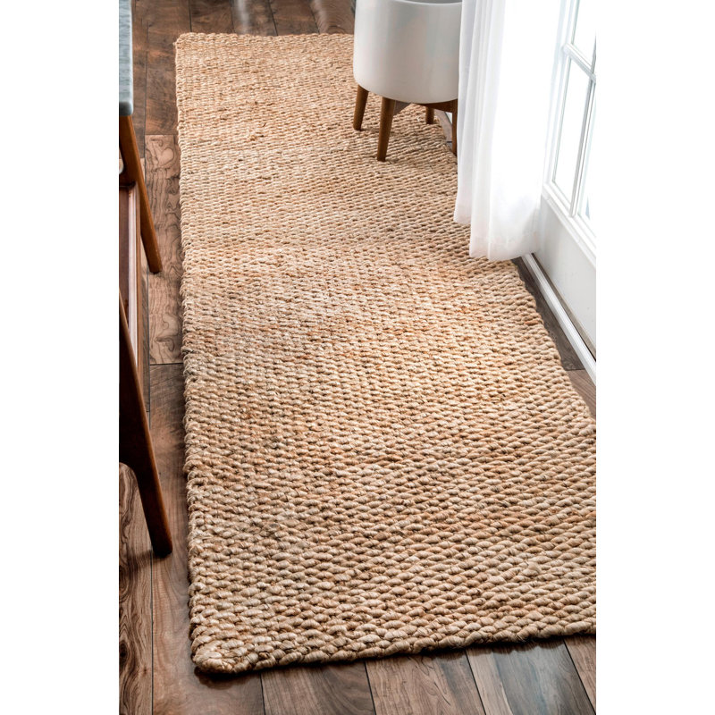 Jaramillo Annelynn Farmhouse Handmade Jute Natural Rug, Runner 2'6" x 6'