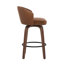 Tabouret de bar et de comptoir pivotant rembourré avec structure en bois (ensemble de 3)-117969100-117969103