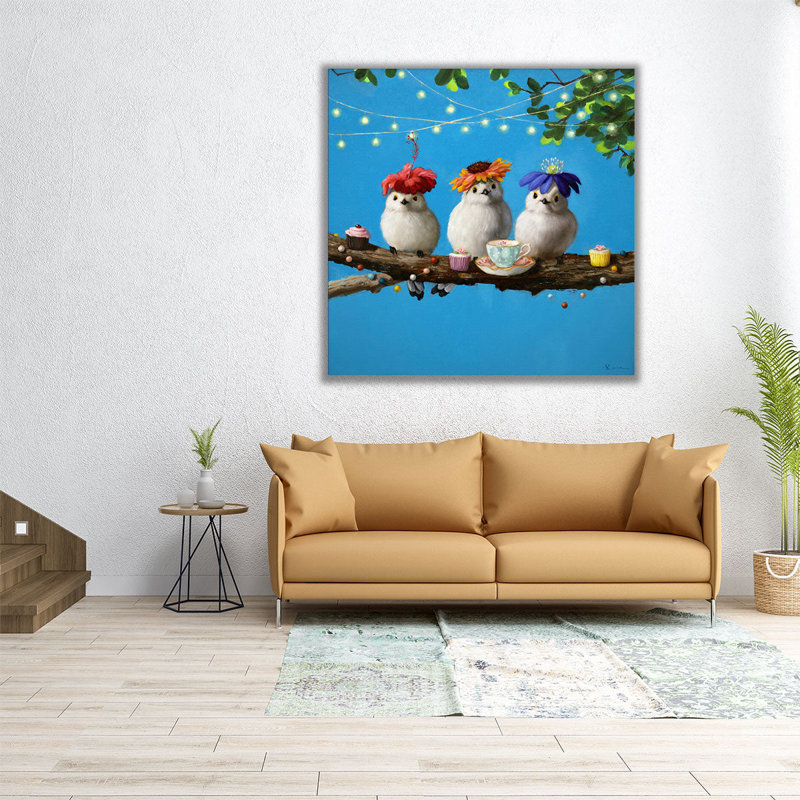 Garden Party - reproduction d'art sur toile, H 12 po x l 12 po