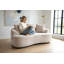 Canapé incurvé 65,35 po avec coussins à ressorts ensachés pour siège moelleux, petit espace avec 3 coussins décoratifs, sans assemblage, beige-323807608
