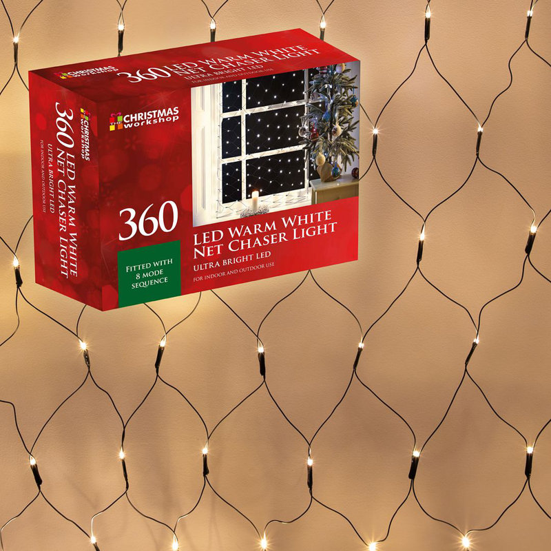 LED Indoor / Outdoor Net Lights, Warm White