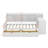 Wooden L-Shape Daybed With Cabinets And Drawers, Desk And Built-In Bookshelf-110439756