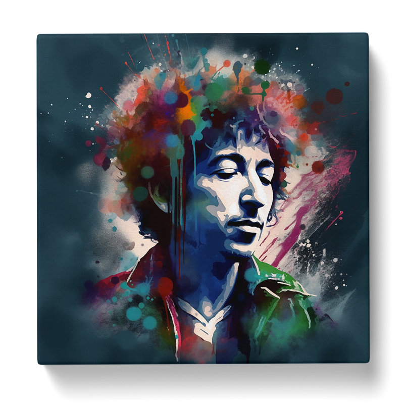 Bob Dylan Digital - No Frame Print, 50cm H x 50cm W x 3cm D