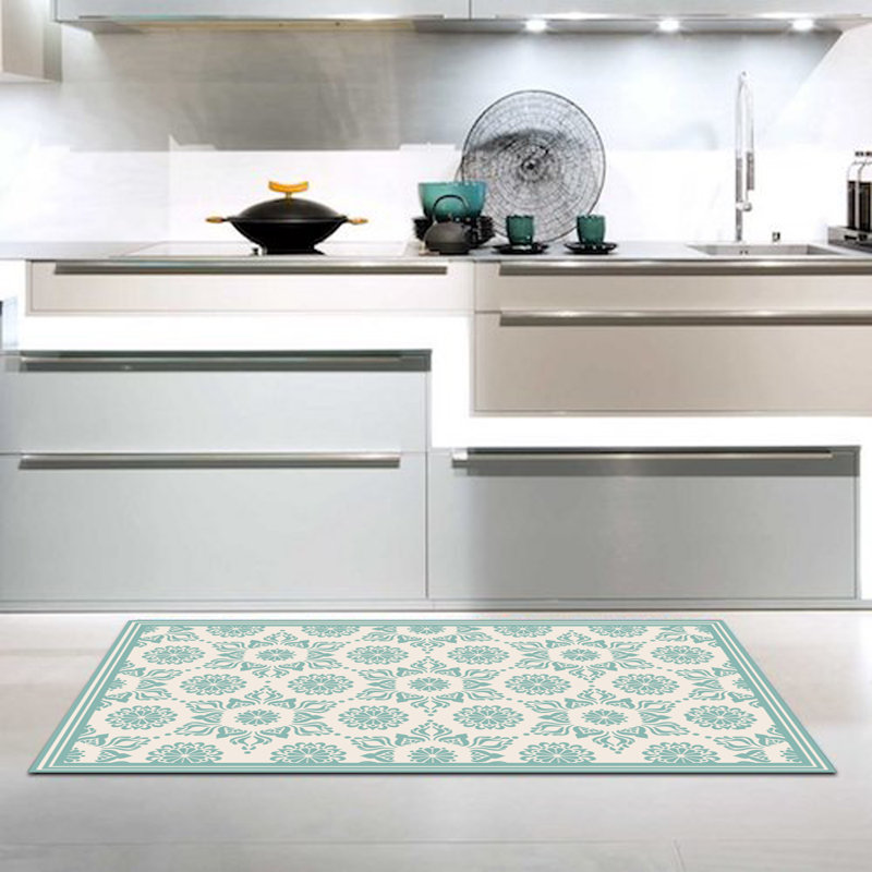 Davanti Vinyl Floor Mat - Alhambra Gardens Collection, Rectangle 2' x 3'