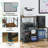 Printer Stand With Storage Shelf, 3-Tier Office Cart For Printer, Scanner, Fax, Books And Files, Space-Saving Home Office Organization Furniture, Sturdy Metal Frame