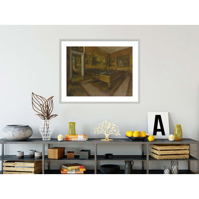«Billiard Room at Me-nil-Hubert» par Edgar Degas, impression giclée encadrée